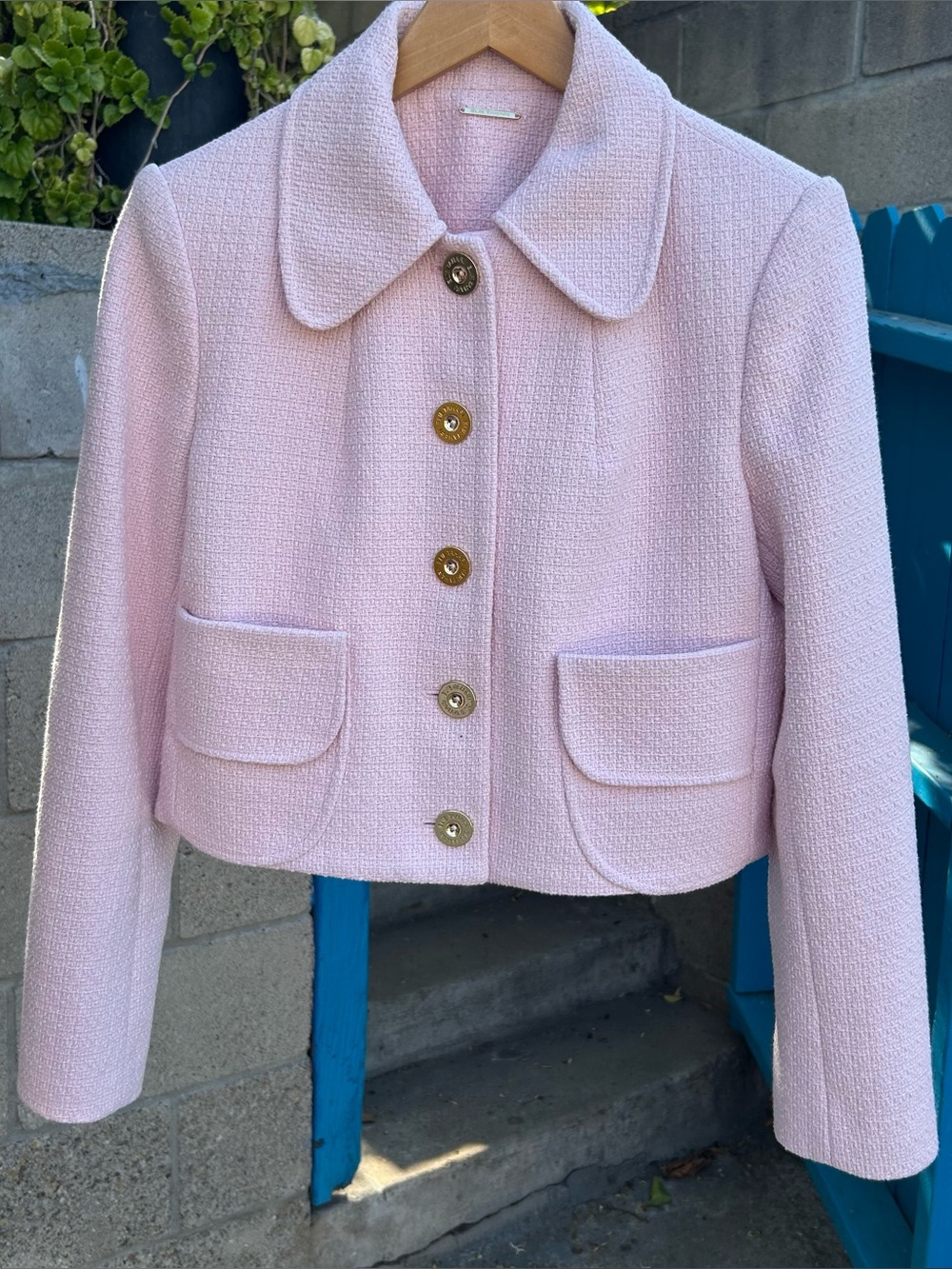 Elie Tahari Soft Pink cropped jacket